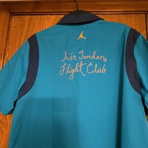 Nike Teal and Navy Button Down Shirt